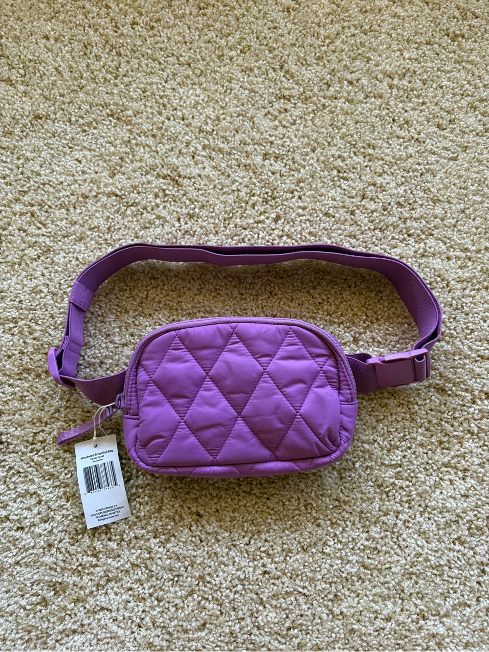 Vera Bradley Iris Orchid Quilted Small‎ Belt Bag with Adjustable Strap